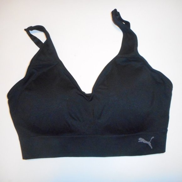 Puma Women’s Convertible Sports Bra Black - Picture 1 of 2